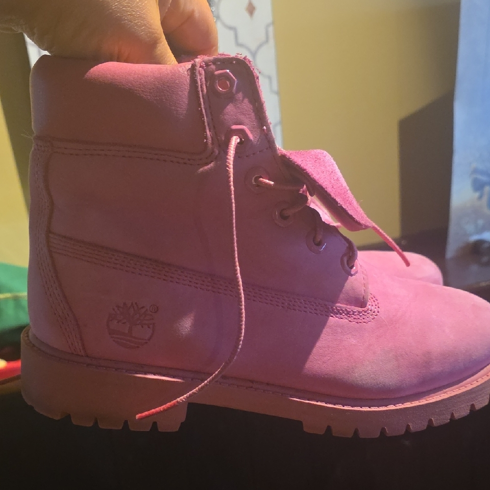 Timberland Pink Combat Boots